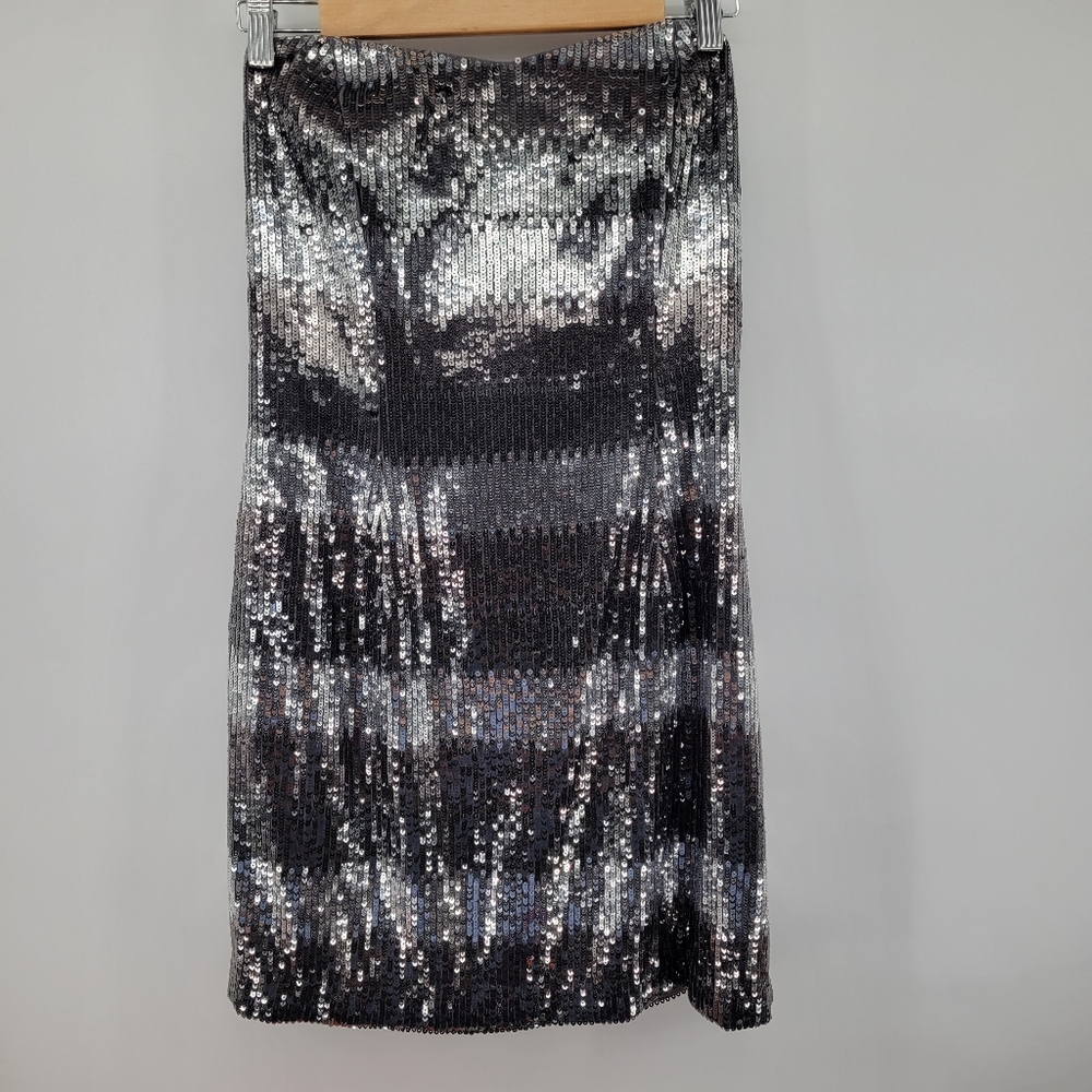 ABs Collection Silver Sequin Mini Dress Size 14